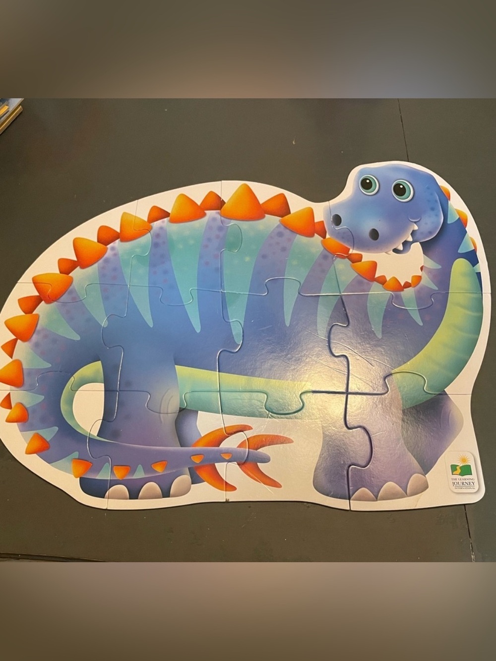 Floor Puzzle Blue Dinosaur Puzzle 12 pieces